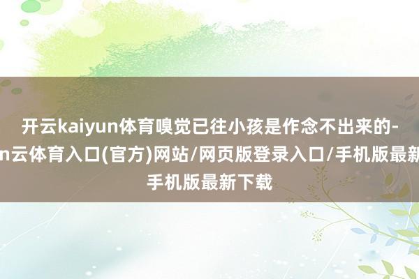 开云kaiyun体育嗅觉已往小孩是作念不出来的-开yun云体育入口(官方)网站/网页版登录入口/手机版最新下载