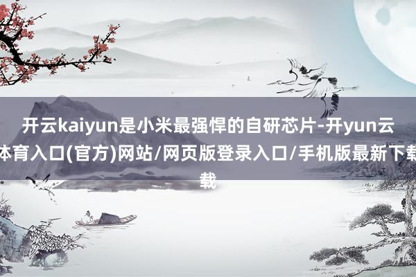 开云kaiyun是小米最强悍的自研芯片-开yun云体育入口(官方)网站/网页版登录入口/手机版最新下载