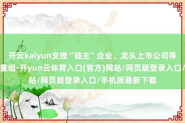 开云kaiyun支捏“链主”企业、龙头上市公司等开展高卑劣并购重组-开yun云体育入口(官方)网站/网页版登录入口/手机版最新下载