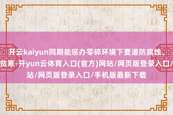 开云kaiyun同期能惩办零碎环境下要道防腐蚀、防老化及经久性贫寒-开yun云体育入口(官方)网站/网页版登录入口/手机版最新下载